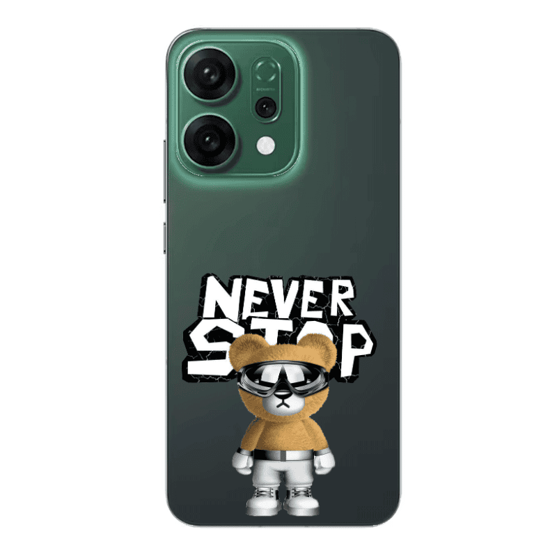 Oppo RENO 14 Never stop Transparent Silicone TPU Θήκη